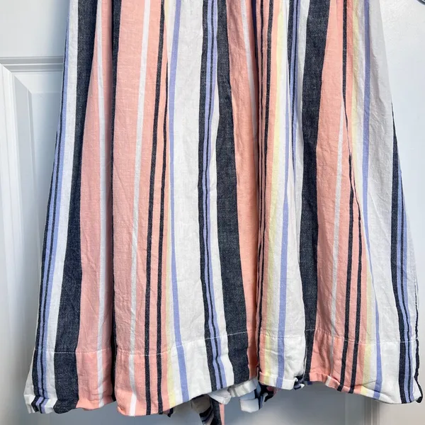Free People Multicolour Lilah Cotton Pleated Tube Maxi Dress‎ Small Boho Summer - Image 7