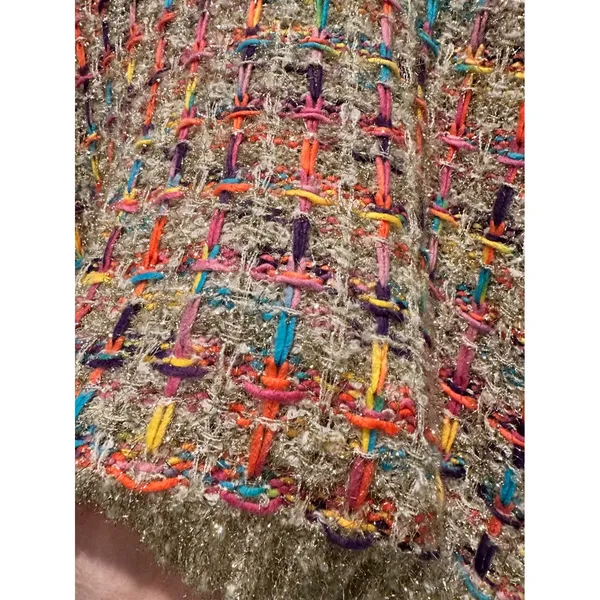 Strut & Bolt Colorful Festive Sweater Large NWT Rainbow‎ Metallic Chunky Knit - Image 7