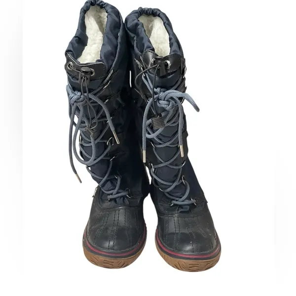 Pajar Canada Waterproof Fleece Lined Tall Winter Boots Navy Women’s 6–6.5 EUC - Image 5