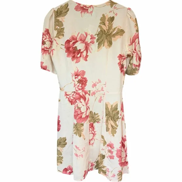 Reformation Bethany Floral Mini Morning Dress Size 6 Button Up - Image 5