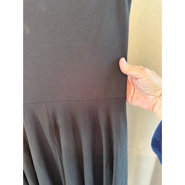 J. Crew Strapless Maxi Skirt Dress Size XL Black Flared A-Line Foldover Waist - Image 4