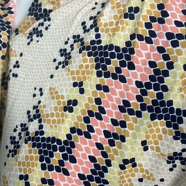 ANTHROPOLOGIE Abbe Honeycomb Buttondown Hexagonal Tops Long Sleeve Pink Size XS - Image 5