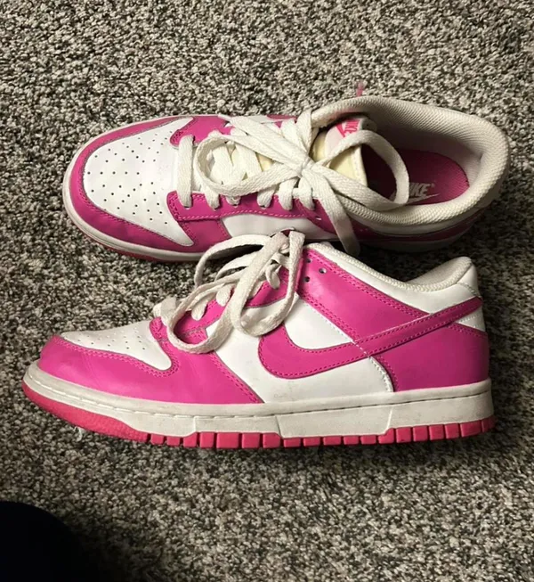 Pink and white low dunks Size 7 - Image 2