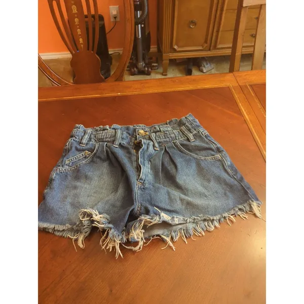 Women’s Free People Blue Jean Cut Off Shorts NO Belt Size S - Image 2