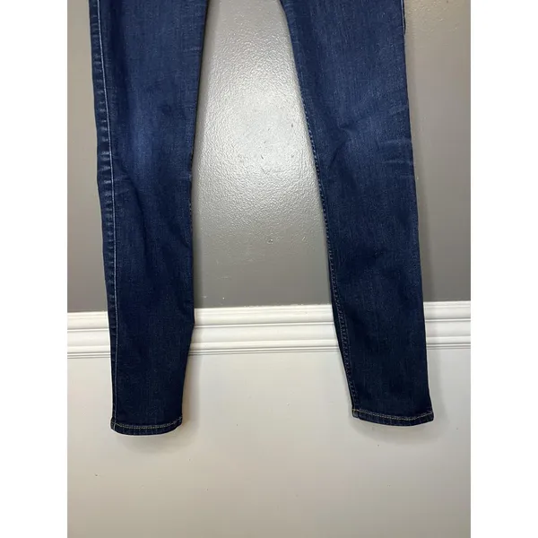 Abercrombie & Fitch Jeans Womens 6 28 Dark Wash Skinny Mid Rise Stretch Denim - Image 3