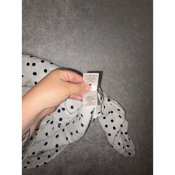 MAEVE‎ Anthro Jourdain Polka Dot Long Sleeve V-Neck Large - Image 9