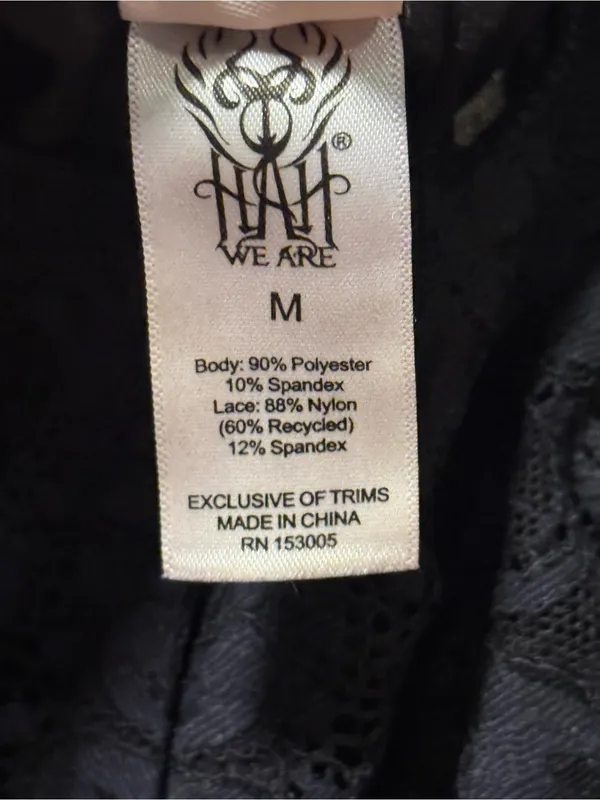 Free People X Hot As Hell Lace Black Button Up Cami: Size Medium - Image 3