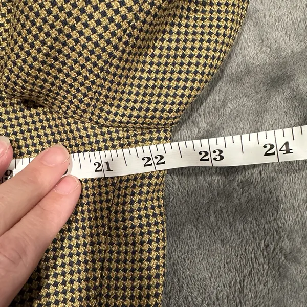 Lubiam Blazer Sports Coat Jacket Men's 50R Wool/Silk Plaid‎ Made In Italy - Image 4
