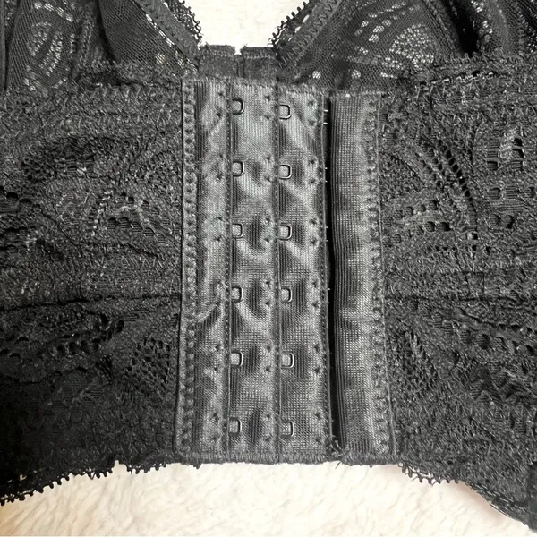 Torrid Curve Black Lace Underwire Longline Bralette Size 2X - Image 16