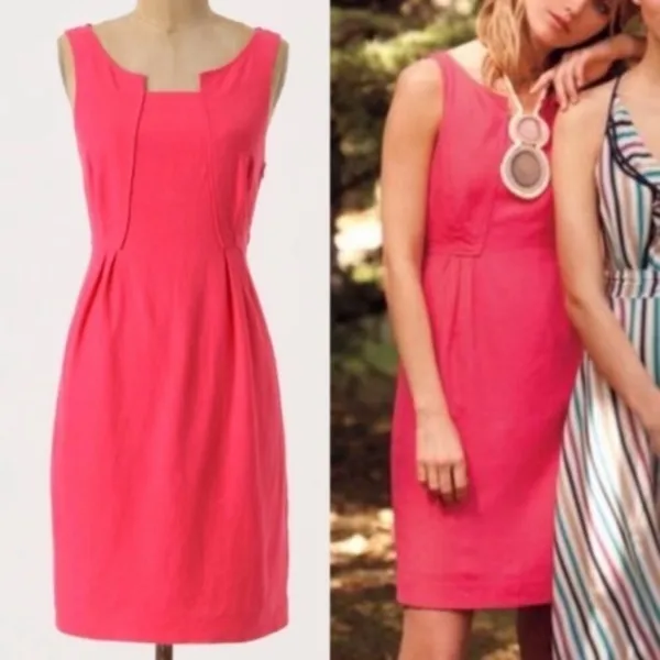 🛍 Anthropologie Edmé & esyllte linen dress sz 4‎ - Image 2