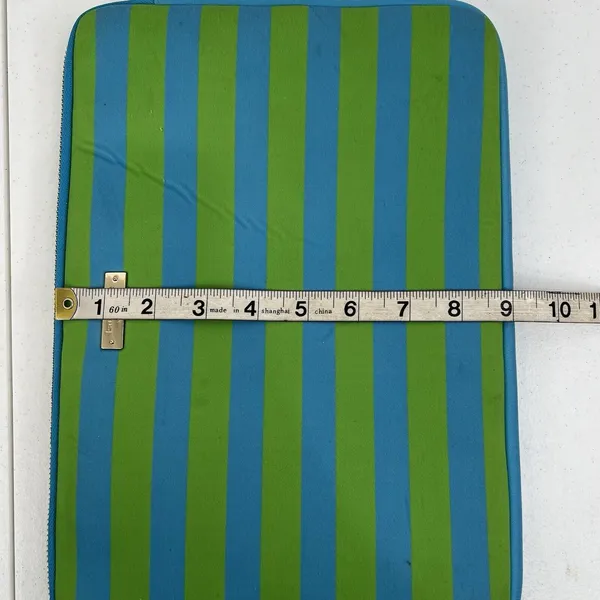 Kate Spade 12.5" Laptop Sleeve Blue Green Striped Neoprene Tech Case Bag Pouch - Image 13