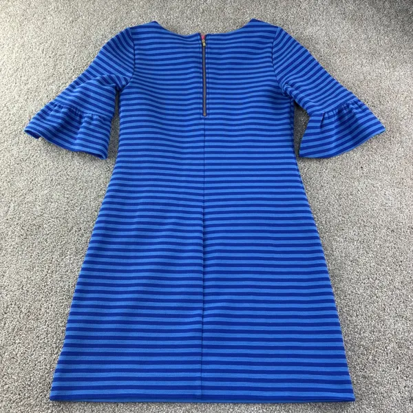 Lilly Pulitzer Alden Flutter Sleeve Shift Dress Womens M Blue Striped Resortwear - Image 3
