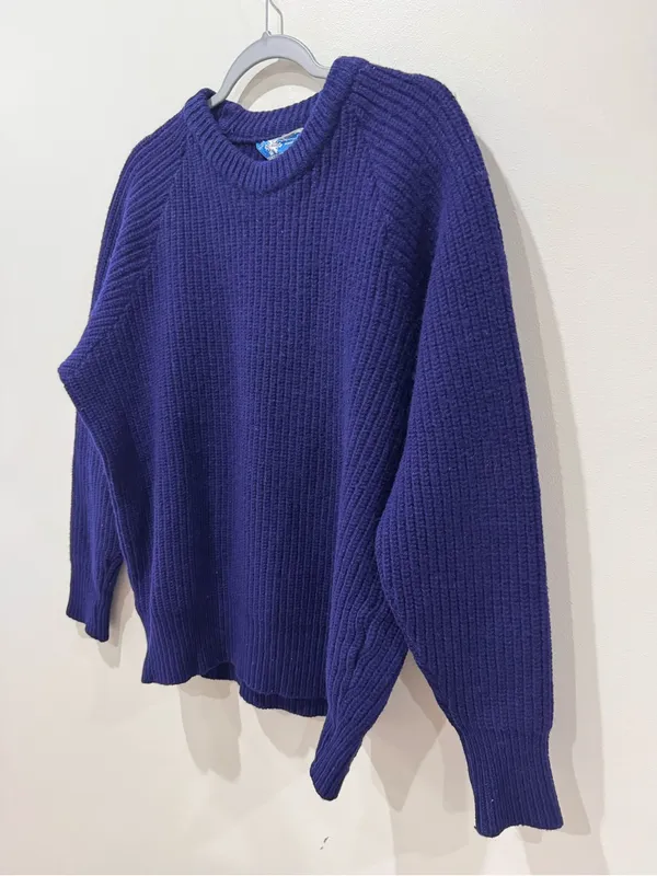 Vtg Norsewear XL Navy Knit Fisherman Sweater Wool Scandinavian - Image 2