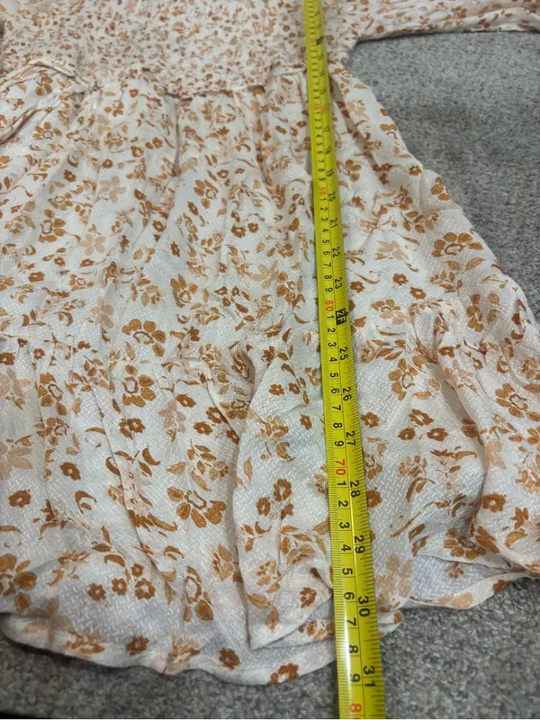 Altar’d State Long Sleeve Floral Mini Dress Fall Floral Smocked Cottagecore S - Image 3