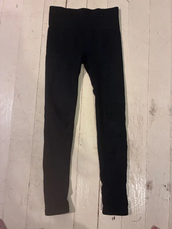 Classic Forever 21 Black High-Waisted Ribbed Leggings - Image 2