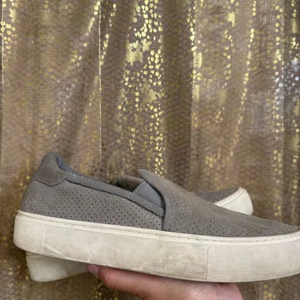 UGG Abies Perforated Slip-On Platform Sneaker Seal Gray Women's Size‎ 9 Used - Image 2
