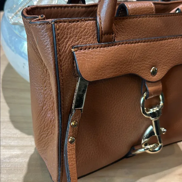 Rebecca Minkoff Dog Clip Tote Mini Satchel in Camel Brown - Image 4