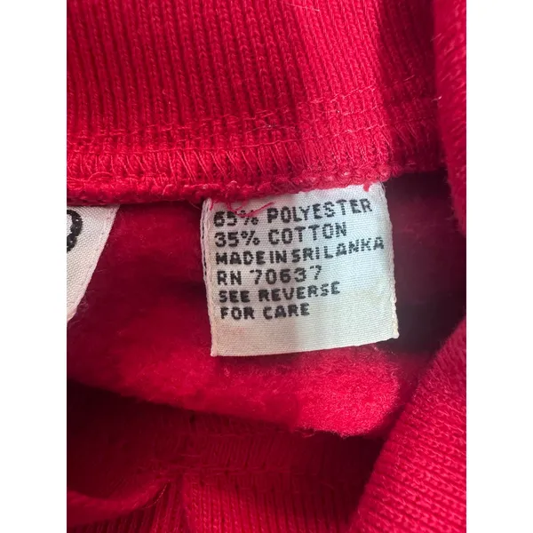 Giorgio Beverly Hills‎ Red Sweatshirt Women's Vintage Gold Crest Pullover - Image 4