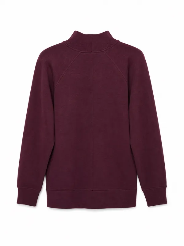 SPANX AirEssentials Half Zip sweatshirt plum small - Image 6