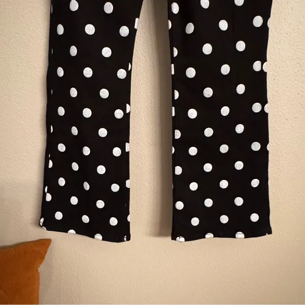 7 FOR ALL‎ MANKIND Polka Dot Slim Kick Pants - Image 5