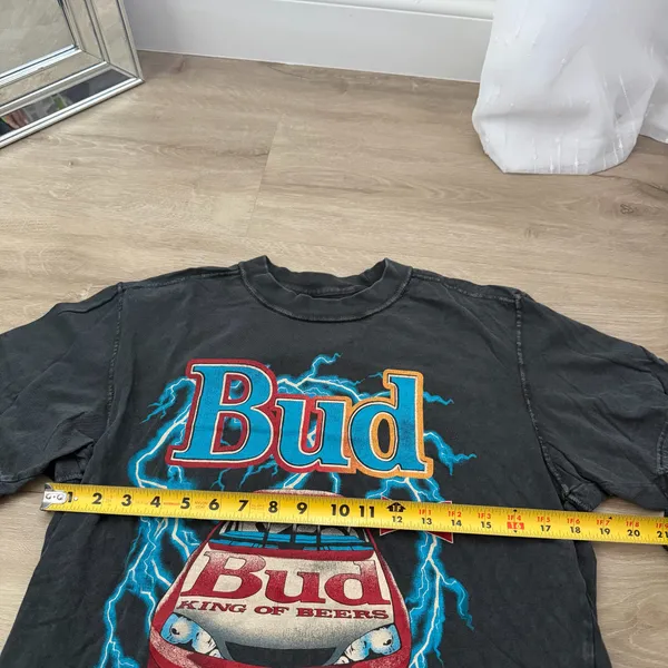 Abercrombie and Fitch Budweiser Black Graphic Tee Shirt - Image 3