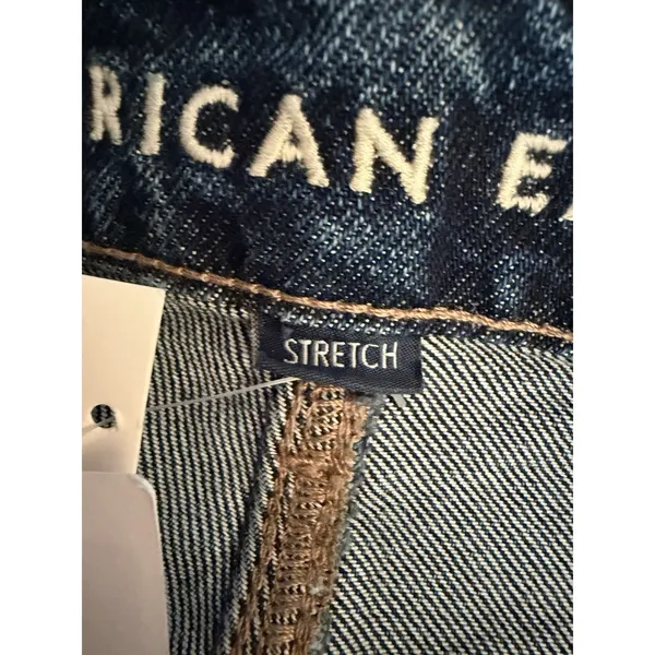 American Eagle Super High Rise Straight Jeans Women's Size 8 Short NWT Dark Wash - Image 4