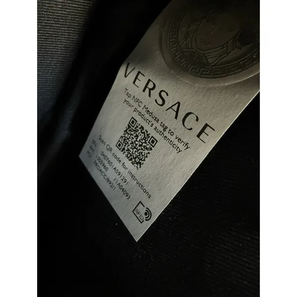 Versace Virtus Top Handle In Versace Blue - Image 10