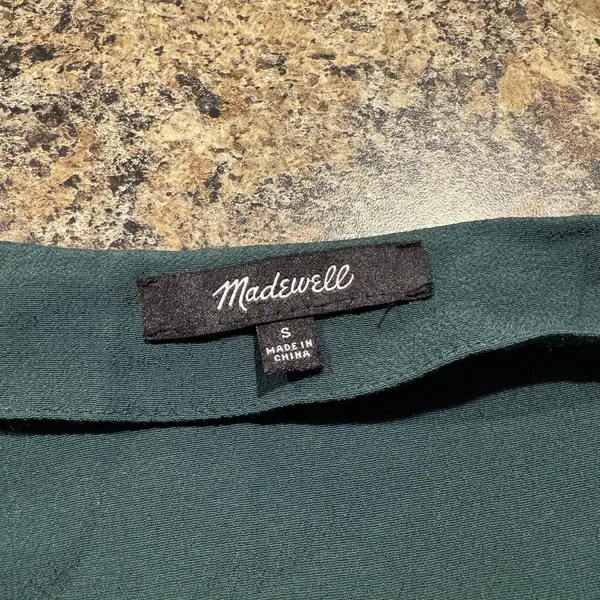 Madewell Shirt Dress Button Up Tunic Flowy Boho Cottagecore Minimalist Green‎ S - Image 4