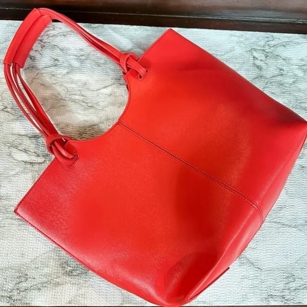 Neiman Marcus Coral Tote‎ Shoulder Purse Bag - Image 13