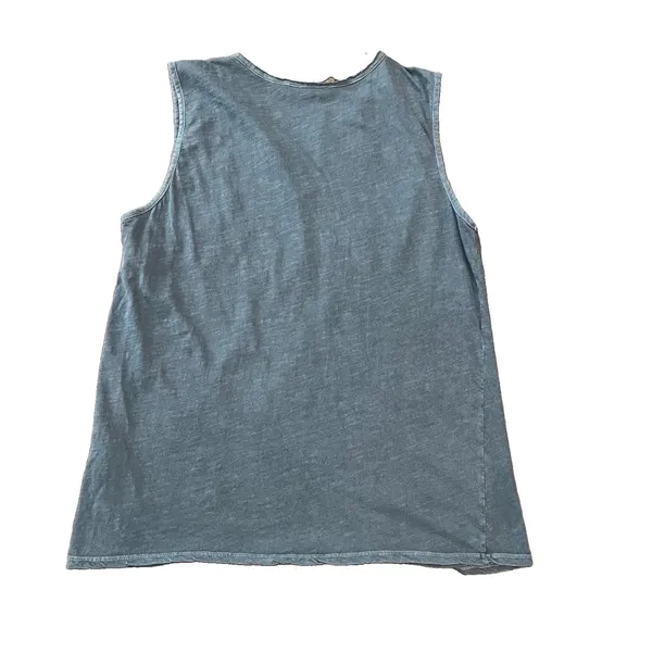 Lucky Brand Peasant Tank Top Large Embroidered Teal - Image 2