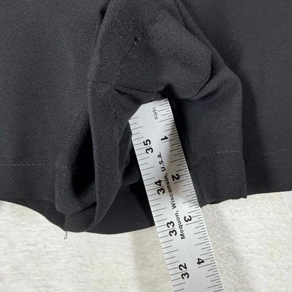 Zara Black Pleated Mini Skort High Rise Side Zip Size Medium Casual Chic - Image 6