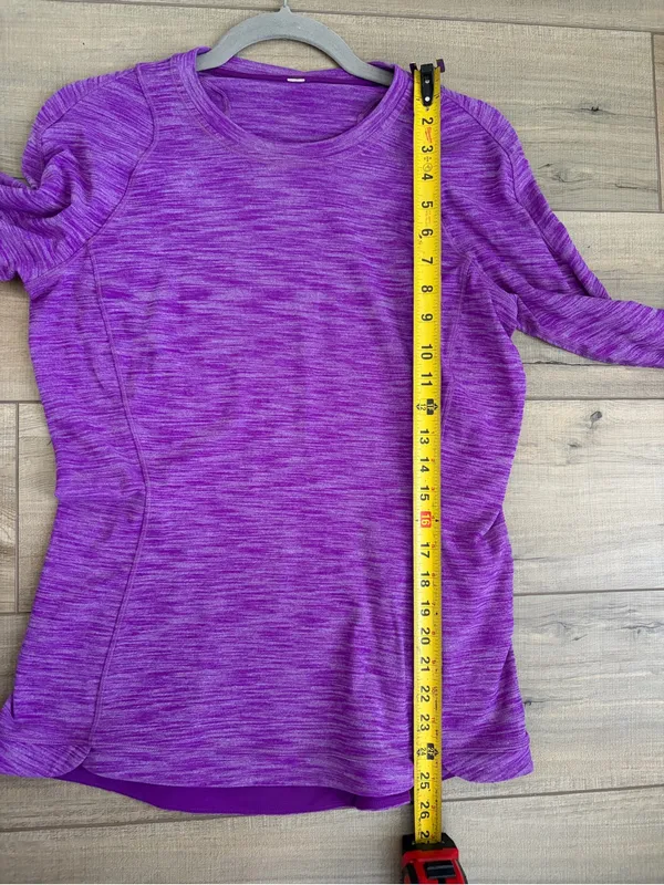 Lululemon Runderful Long Sleeve Heathered Tender Violet Warm Run Layering 10 - Image 6