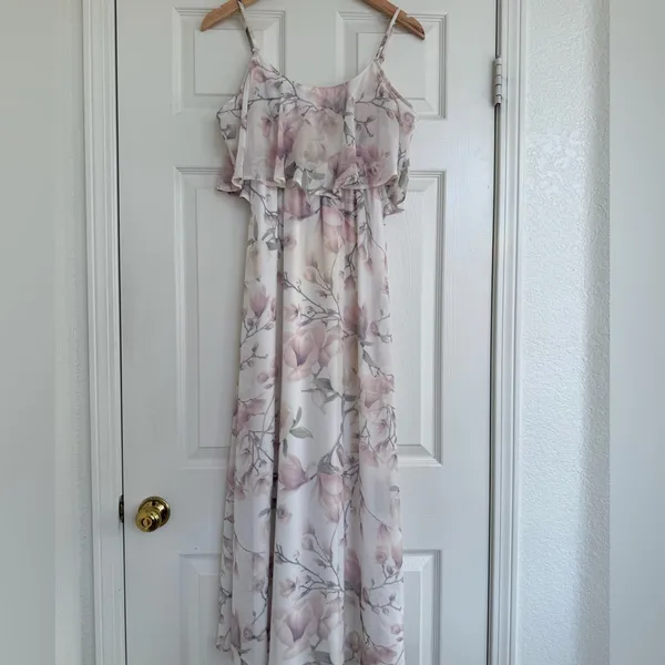 Show Me Your Mumu Caitlin Ruffle‎ Maxi Dress Floral Wedding formal XS - Image 3