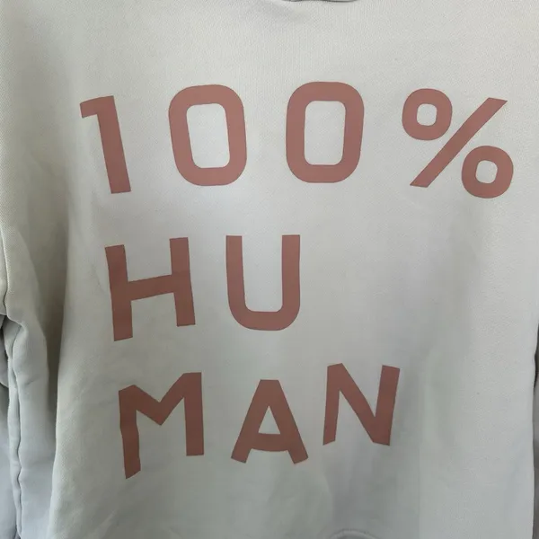 Everlane Hoodie Sweatshirt 100% Human White Small - Image 3