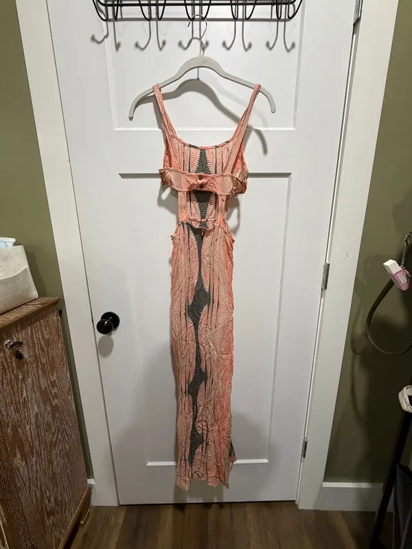 Posh coral backless sundress - Image 2