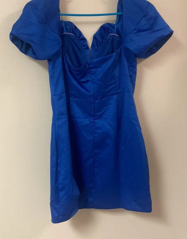 RUFFLE OFF SHOULDER DRESS Royal Blue cocktail dress DO + BE - Image 6
