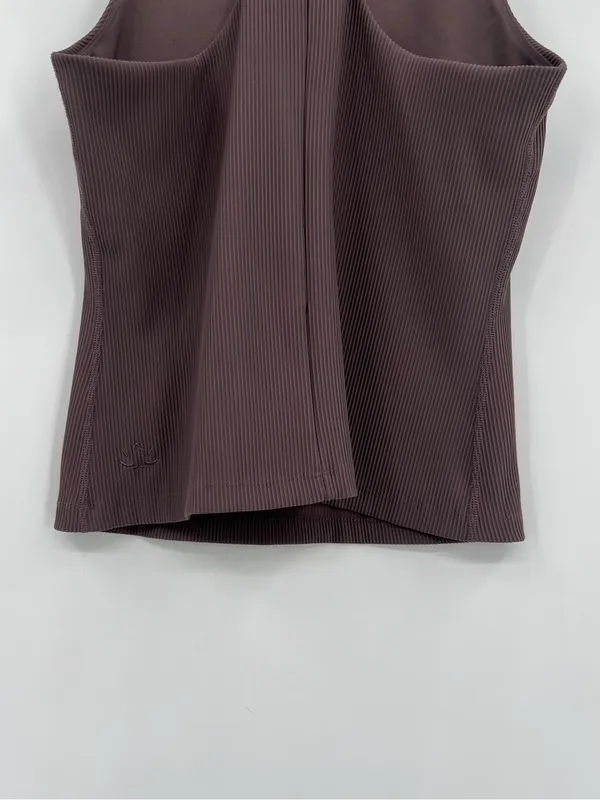 Beyond Yoga Refocus Ribbed Classic Tank Top High-Neck Racerback Woodland Medium - Image 8