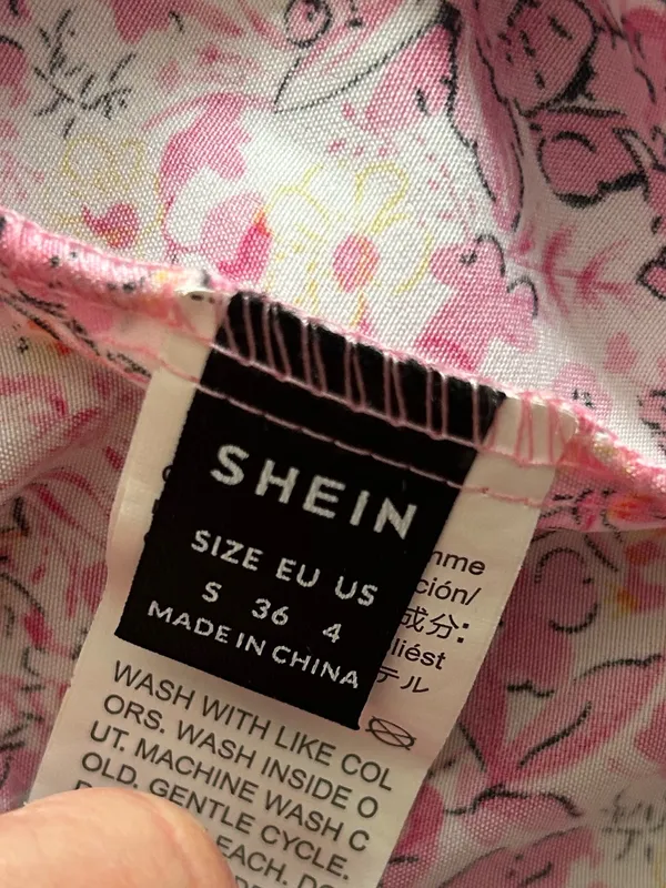 SHEIN Pink Floral Halter Ruffle Dress - Image 3