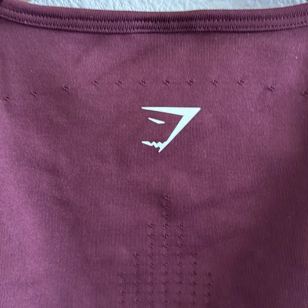 Gymshark Sweat Seamless Midi Tank Baked Maroon Medium - Image 5