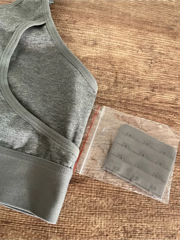 NWT Mom Cozy Heather Gray Pumping Bra Size Medium - Image 5
