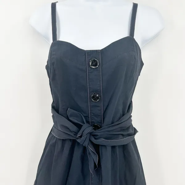 Derek Lam 10 Crosby Womens‎ Nautical Vacation Poplin Cotton Midi Dress Navy Blue - Image 4