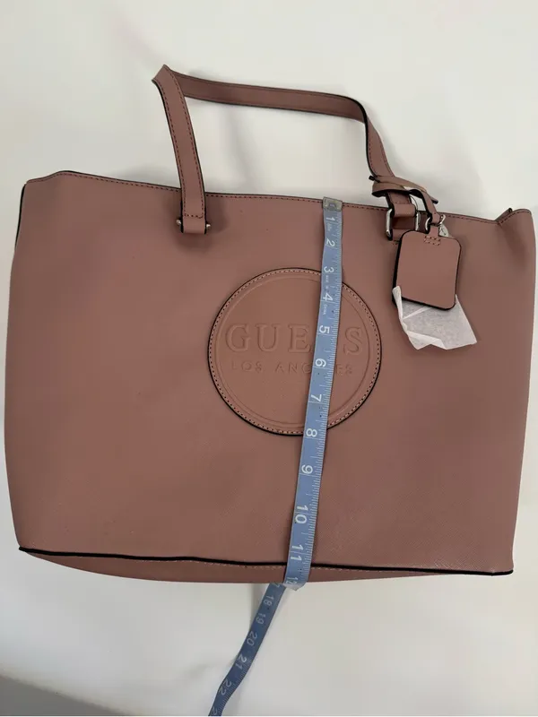 GUESS Blush Rose Saffiano Tote Bag - Image 8