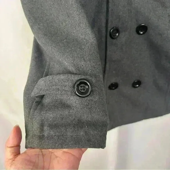 NWT‎ Coat Jacket Button Up Front Pockets Snap Button Collar Womens Size XL Gray - Image 4