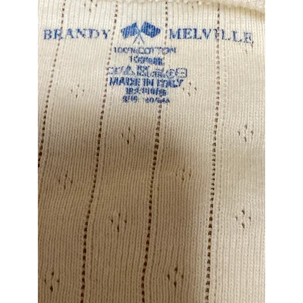 Brandy Melville Zelly Ribbed Long Sleeve Slim Button Down Cardigan Sweater Top S - Image 5