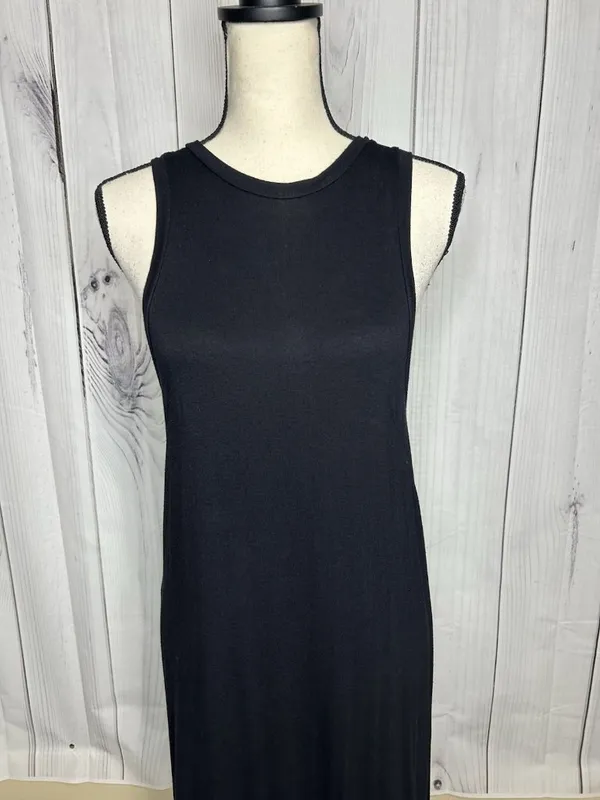 PPLA Womens Black Plunging Open Back Knit Tank Dress Sleeveless Size M - Image 2