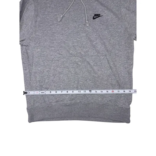 Nike Sportswear Women's Small Grey Pullover Hoodie Embroidered Logo Fleece - Image 6