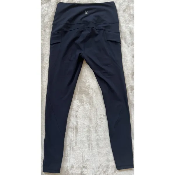 Spyder Active Women's Small Black‎ High Rise Drawstring Pocket Leggings - Image 2