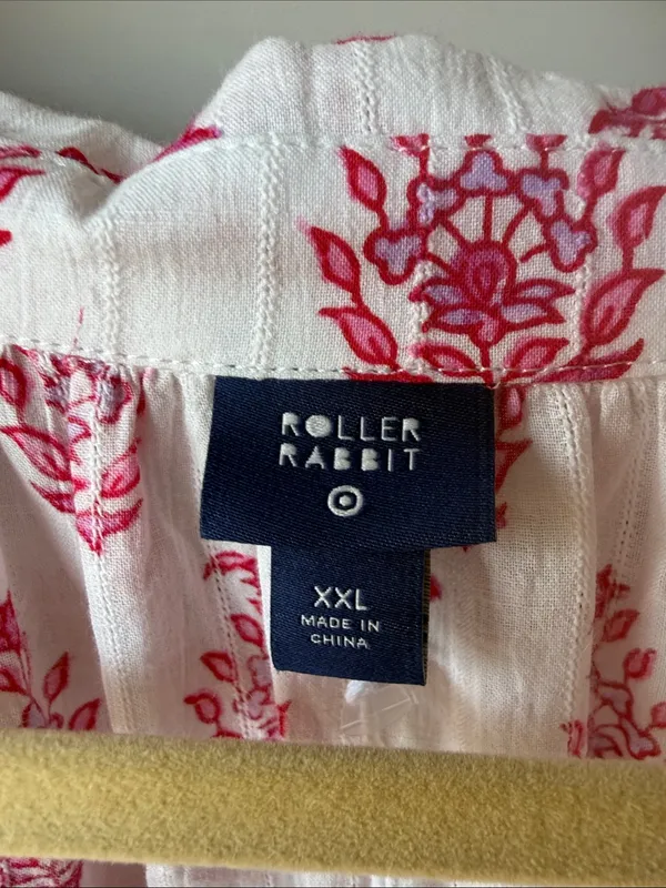 Roller Rabbit x Target White Dress with Pink Floral Motif xxl sold out - Image 2