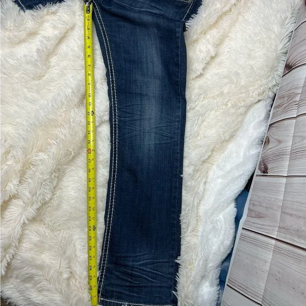 LA Idol Bootcut Dark Wash Denim Jeans Stretch - Image 5