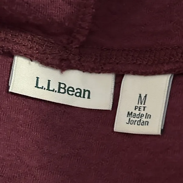 L.L. Bean Quilted Turtleneck Pullover Women's Sweatshirt, Mockneck Tunic Medium‎ - Image 5